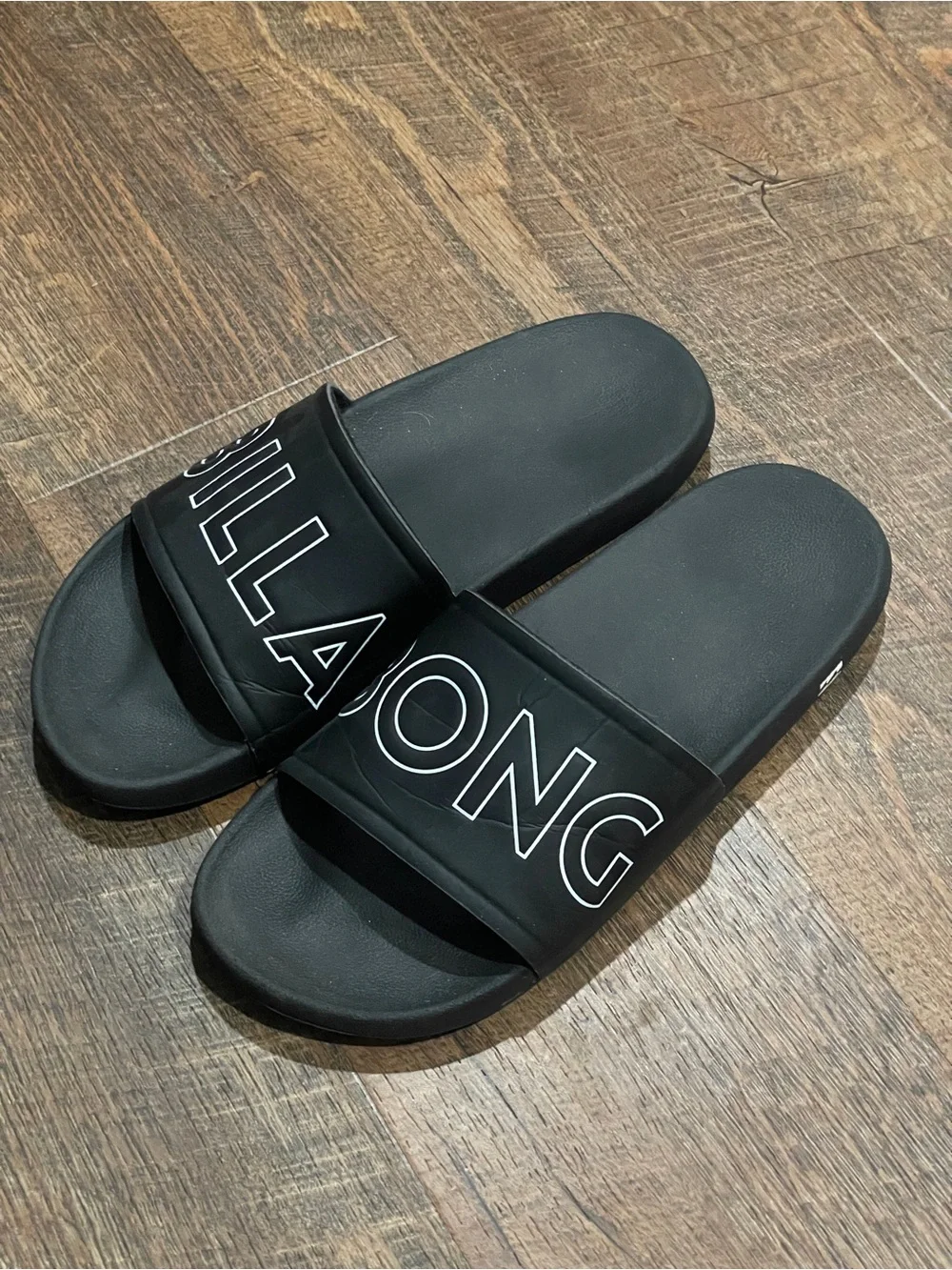 Billabong Black Slide Sandle with White Logo